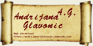 Andrijana Glavonić vizit kartica